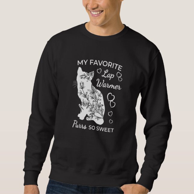 Cat Kitten Lap Warmer Purring Sweatshirt (Front)