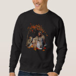 Cat Kitten Leaves Fall Autumn  Jesus Sweatshirt