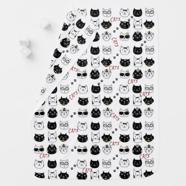 Cat Kitten Meow Baby Blanket (In Situ)