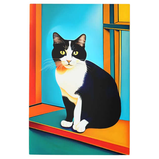 Cat/Kitten Metal Wall Art Print (Front)