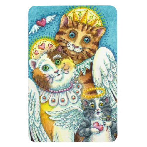 CAT KITTEN  MOUSE ANGELS IN HEAVEN HALO  WINGS MAGNET