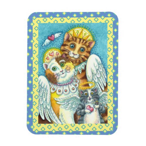 CAT KITTEN  MOUSE ANGELS IN HEAVEN HALO  WINGS MAGNET