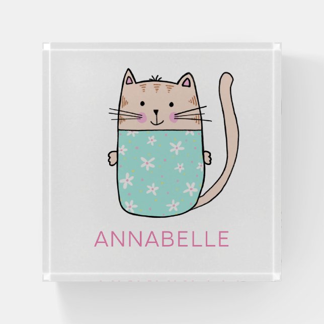 Cat Kitten Paperweight (Front)