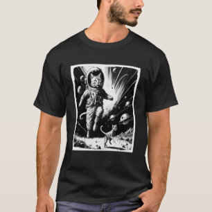 Cat Kitten Space Alien Planet Astronaut Ufo Planet T-Shirt