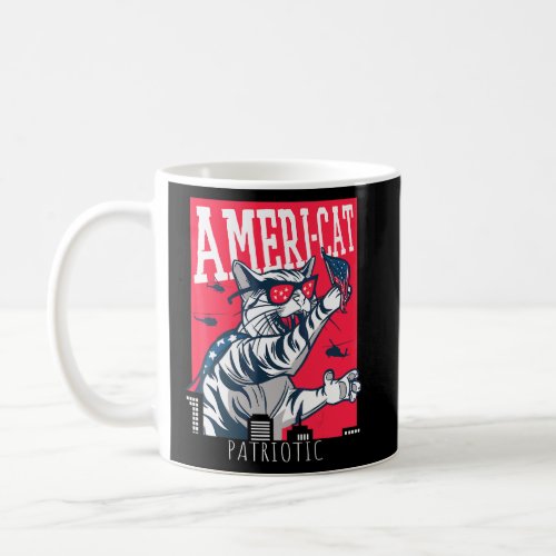 Cat Kitten Usa 4th Of July Patriotic American Grap Coffee Mug