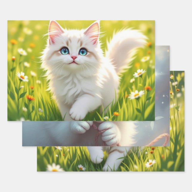Cat / Kitten Wrapping Paper Sheets (Set)