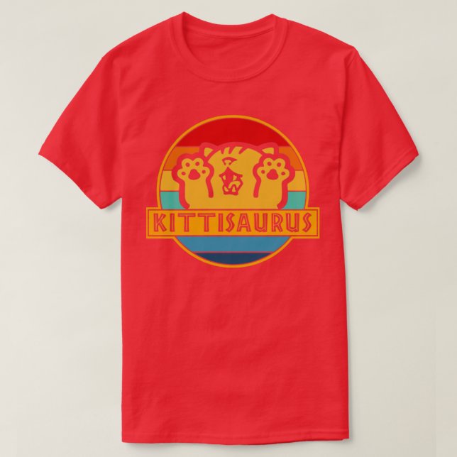 Cat Kittisaurus Square T-Shirt (Design Front)