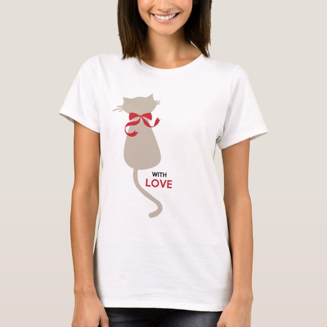 Cat Kitty Couple Women's Basic T-Shirt (Front)