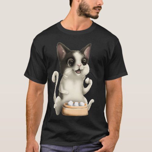 Cat Kitty Dim Sum Dumpling Cute Asian Chinese T_Shirt