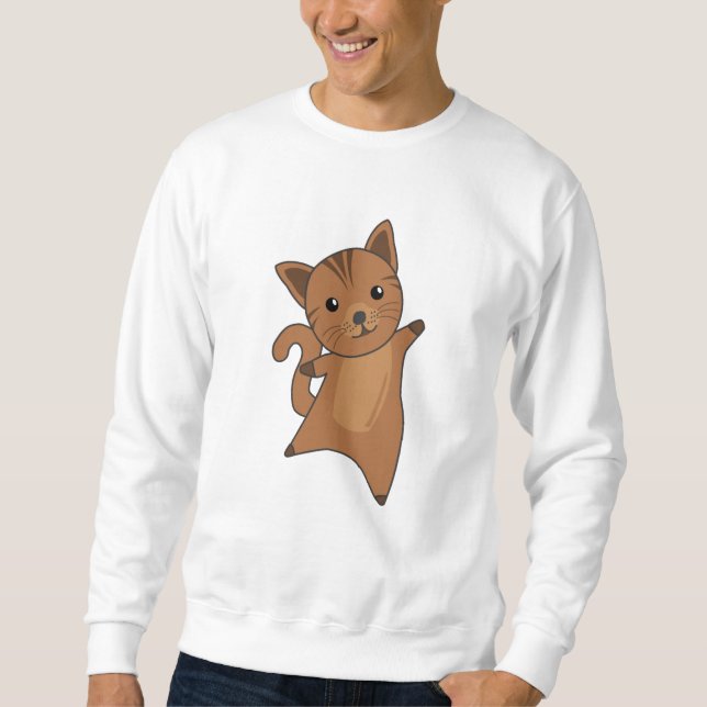 Cat Kitty Fur Nose Cute Animals Meow Sweatshirt (Front)