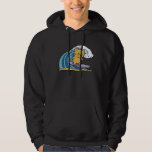 Cat Kitty Kitten Surfing on a Wave at Beach Hoodie