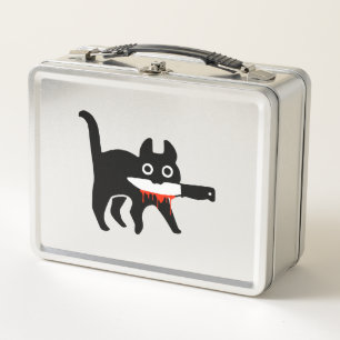Cat Knife Metal Lunch Box