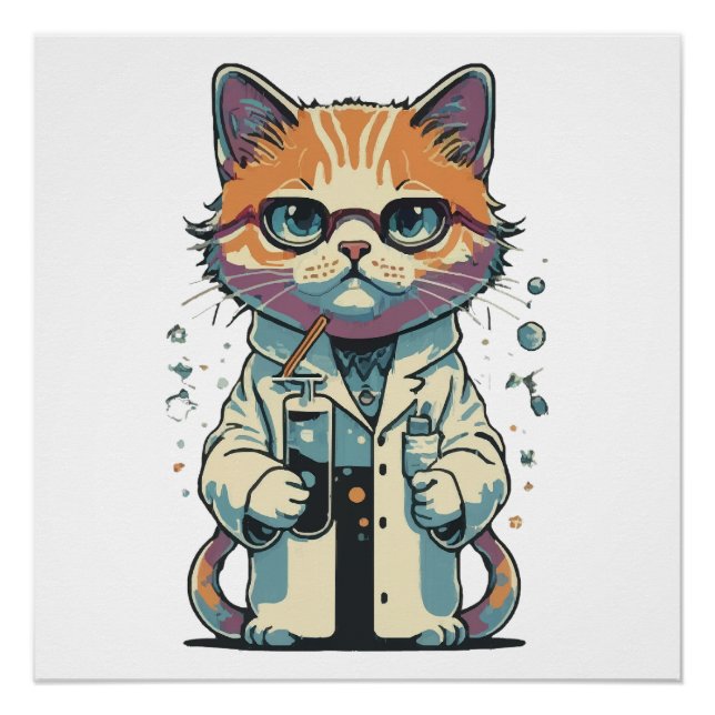 Cat Lab Focused Poster (Front)
