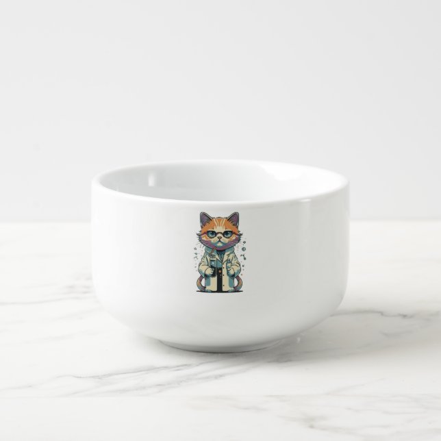 Cat Lab Focused Soup Mug (Front)