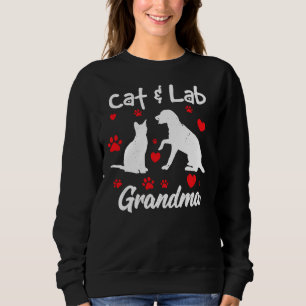 Cat Labrador Retriever Grandma Lab Dog Sweatshirt