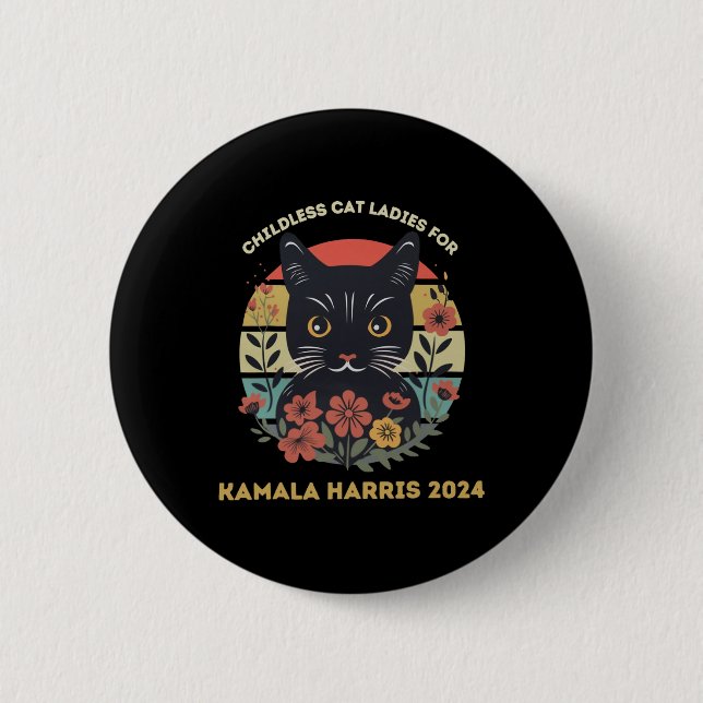Cat Ladies Against Fascism  Button (Front)