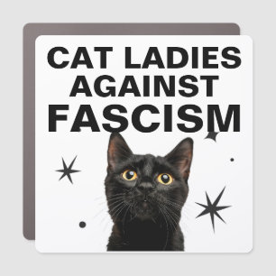 CAT LADIES AGAINST FASCISM CAR MAGNET