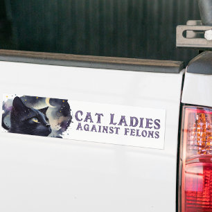 Cat Ladies Anti Trump Bumper Sticker