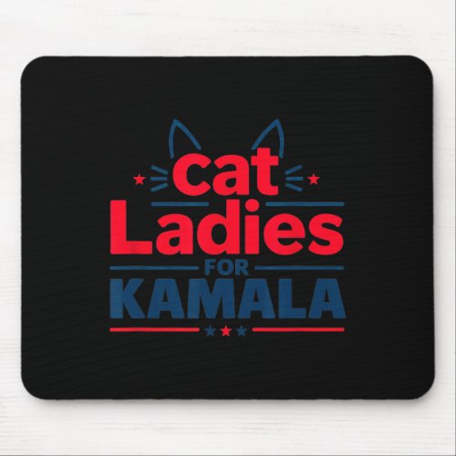 Cat Ladies Cat Lettering Positive Funny  Mouse Pad