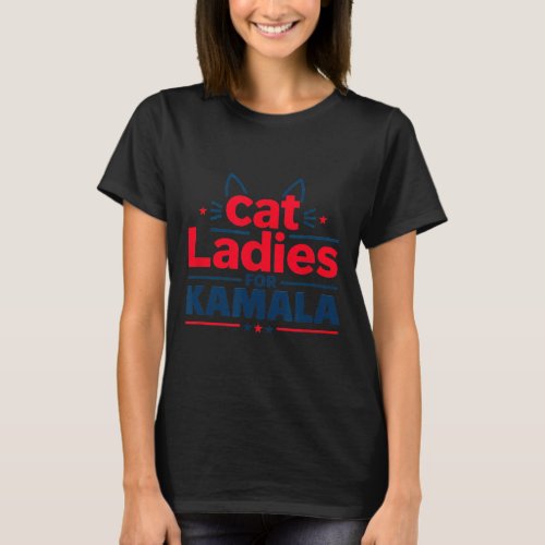 Cat Ladies Cat Lettering Positive Funny  T_Shirt