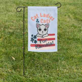 Cat Ladies & Cats For Kamala Garden Flag