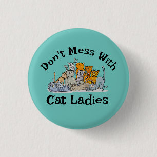 Cat Ladies Design Button