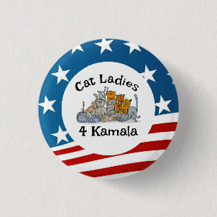 Cat Ladies Design Button