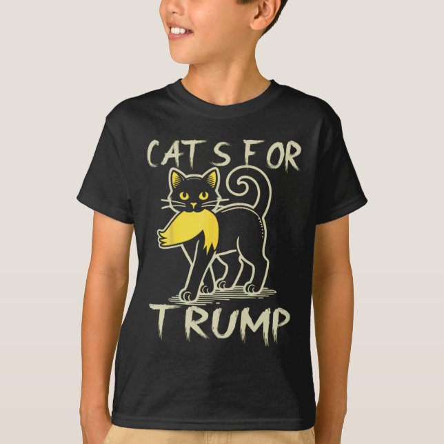 Cat Ladies For Donald Trump 2024 Sarcastic Electio T-Shirt (Front)
