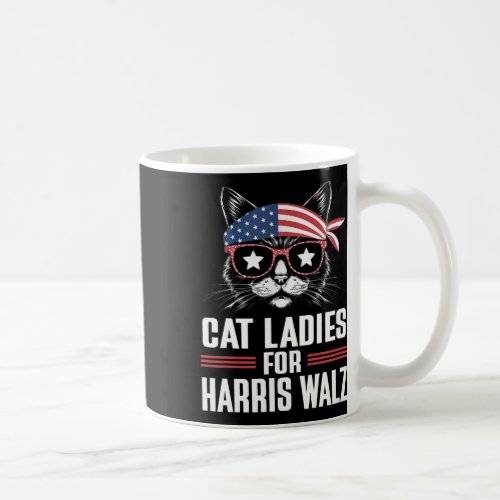 Cat Ladies For Harris Waltz Cat 2024 President Har Coffee Mug