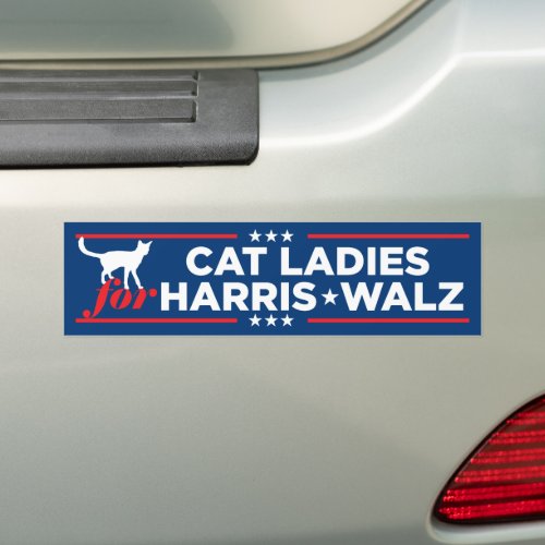 Cat Ladies for Harris Walz 2024 Bumper Sticker