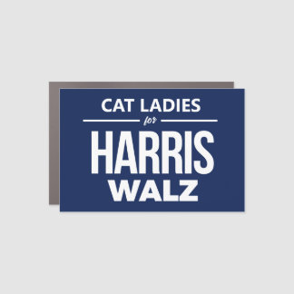 Cat Ladies for Harris Walz Car Magnet