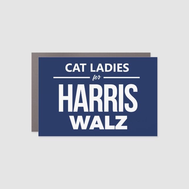 Cat Ladies for Harris Walz Car Magnet (Front)