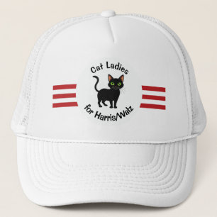 Cat Ladies for Harris/Walz Design Trucker Hat