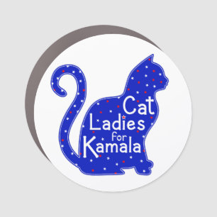 Cat Ladies for Kamala 2024 Presidential Election Car Magnet