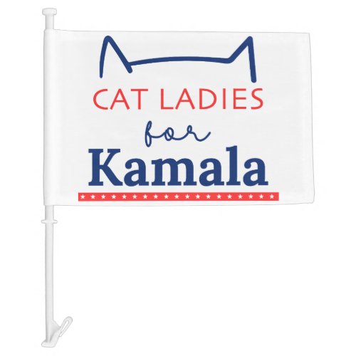 Cat Ladies For Kamala Car Flag