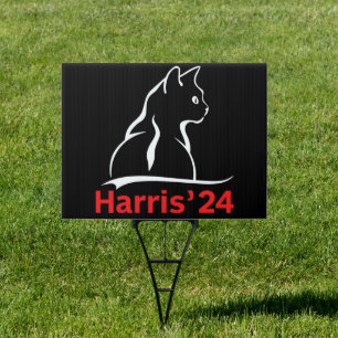 Cat Ladies for Kamala Cat 2024 President Kamala  Sign