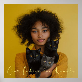 Cat Ladies for Kamala Fine Art Poster
