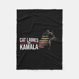 Cat Ladies For Kamala Fleece Blanket