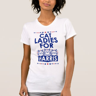 Cat Ladies for Kamala Fun Fierce Political Design T-Shirt
