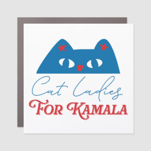 Cat Ladies for Kamala funny 2024 Car Magnet