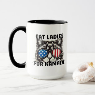Cat Ladies for Kamala funny 2024 election politics Mug