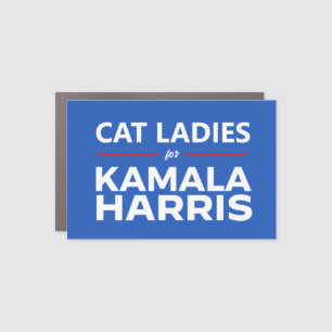Cat Ladies for Kamala Harris Car Magnet