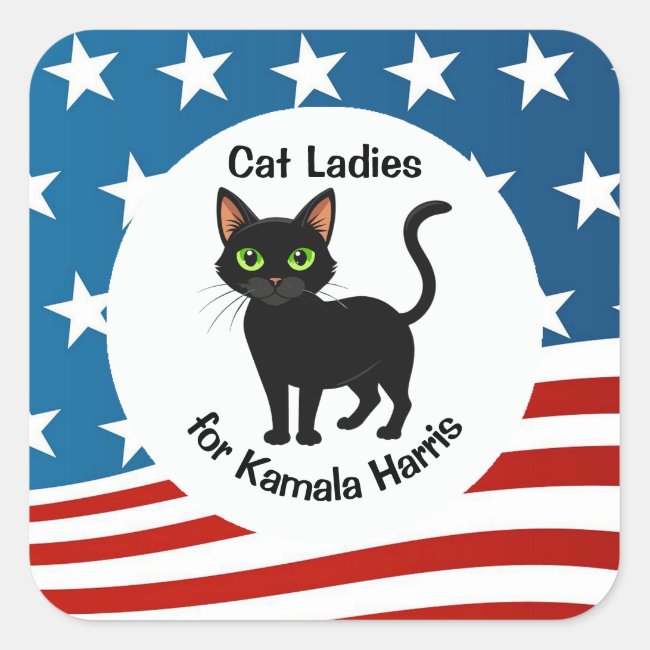 Cat Ladies for Kamala Harris Design