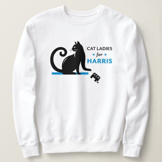 Cat Ladies for Kamala Harris Shirt (Design Front)