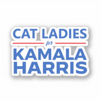 Cat Ladies for Kamala Harris Sticker