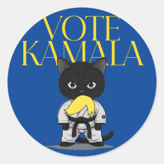 Cat Ladies for Kamala Harris Sticker, Anti-Trump Classic Round Sticker