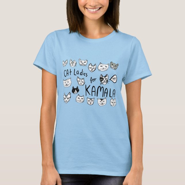 CAT LADIES for KAMALA HARRIS Vote Election 2024 T-Shirt (Front)