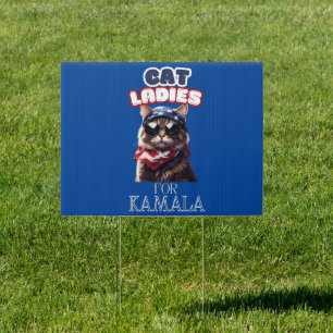 Cat Ladies For Kamala Sign