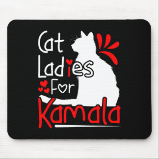 Cat Ladies For Kamala Silhouette Graphic Mouse Pad