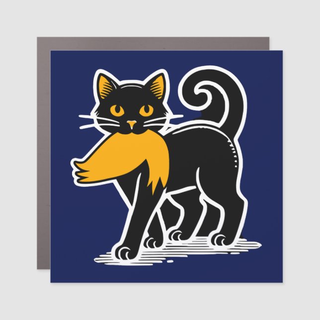 Cat Ladies Kamala | Harris Walz 2024 Blue Car Magnet (Front)